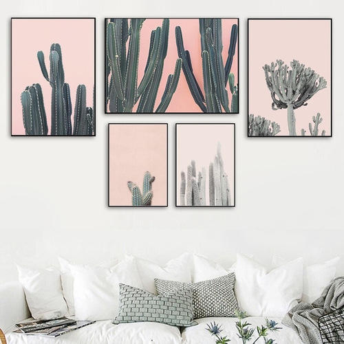 Wall Art Canvas Painting Desert Cactus