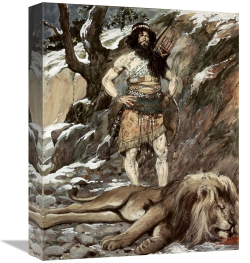 Global Gallery GCS-280225-16-142 16 in. Benaiah, Who Slew the Lion