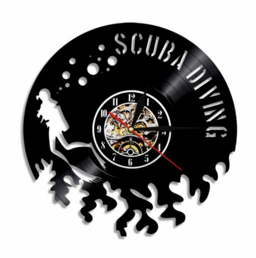 SCUBA DIVING ORNAMENT VINYL RECORD WALL CLOCK GIFT