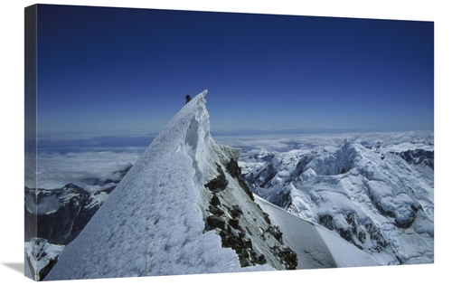 Global Gallery GCS-453515-2030-142 20 x 30 in. Climber on Summit of Mo