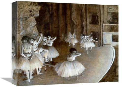 16 in. Ballet Rehearsal on the Set, 1874 Art Print - Edgar Degas