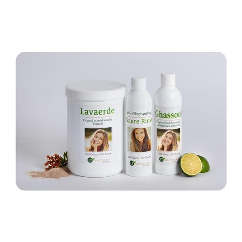 Lava clay complete set | 1 kg powder, 250 ml ready-mix, 250 ml acid