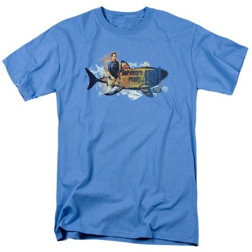 Trevco survivor-Ready Go - Short Sleeve Adult 18-1 Tee - Carolina Blue