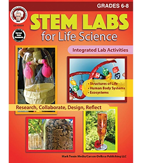 Carson Dellosa CD-404261 STEM Labs for Life Science Resource Book,