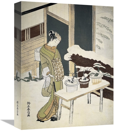 Global Gallery GCS-283263-16-142 16 in. Woman Outside in Winter Art Pr