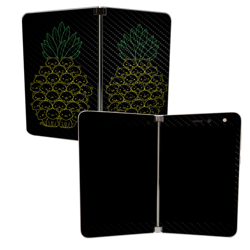 MightySkins CF-MISURDUO-Cat Pineapple Carbon Fiber Skin for Microsoft 