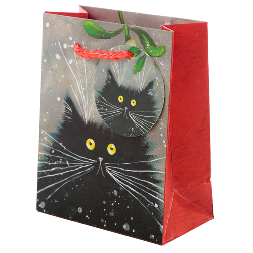 Kim Haskins Cat Christmas 2020 Small Gift Bag