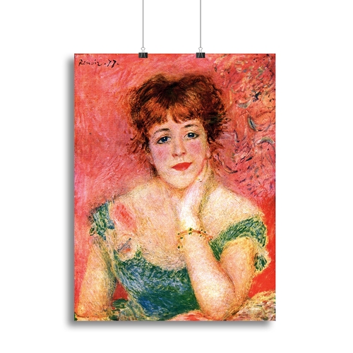 Portrait of Jeanne Samary by Renoir Canvas Print or Poster