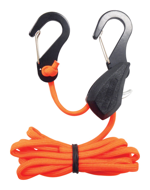 Progrip 8003508 6 ft. Polyester Heavy Duty S Hooks Tie Down - Black & 