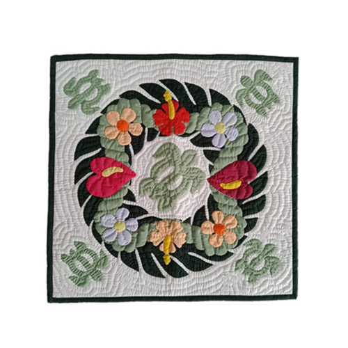 24x24 Quilted Wall Hanging, Home Decor | Hawaiian Style | Wall Hanging