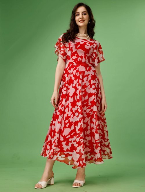 Women Maxi Red Dress (Size M)