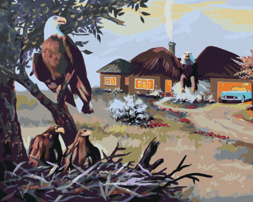 Zuty - Paint by Numbers - EAGLE'S NEST NEAR THE HOUSE (D. RUSTY RUST),