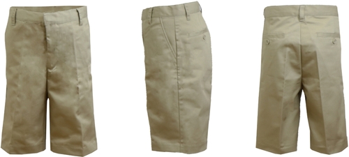 DDI 2271983 Boys' Khaki Flat Front Shorts - Size 14 Case of 24