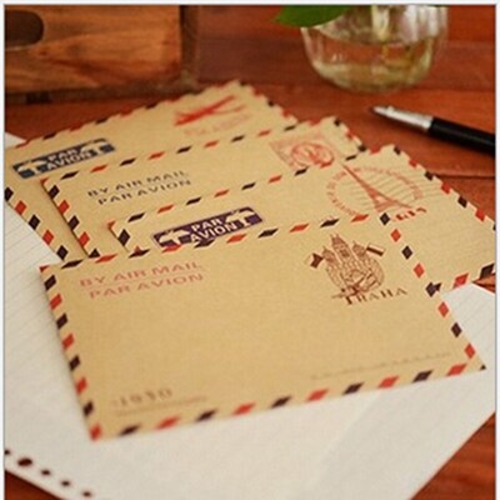 50Pcs Kawaii Kraft Envelope Vintage Eiffel Tower