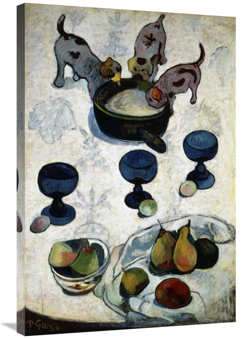 Global Gallery GCS-277651-36-142 36 in. Still Life with Three Dogs - N
