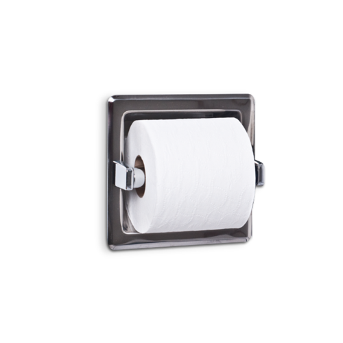 AJW UX70-SF Single Satin Toilet Tissue Dispenser - Recessed