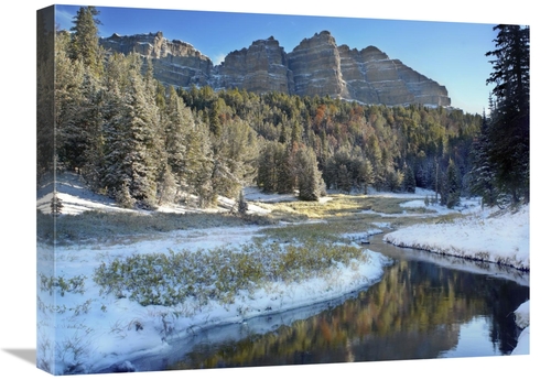 Global Gallery GCS-452084-1824-142 18 x 24 in. Snow Lined River Flowin