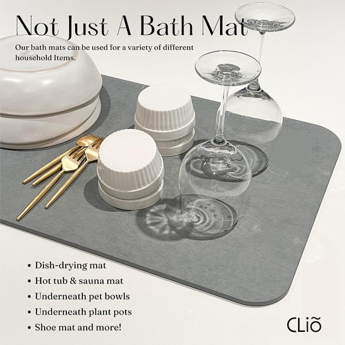 Premium Stone Bath Mat Large   Double Sided Non Slip Fast Drying Mat