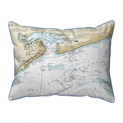 Betsy Drake ZP11371BA St Louis Bay, MS Nautical Map Extra Large Zi