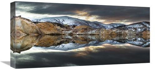 Global Gallery GCS-397782-1224-142 12 x 24 in. Reflections of Cliffs o