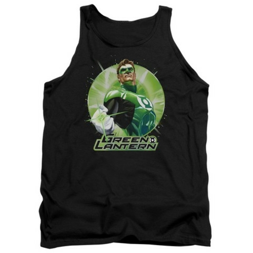 Trevco Jla-Green Static Adult Tank Top- Black - Small