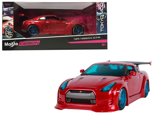 Nissan GT-R Red \Tokyo Mod\" Maisto Design 1/24 Diecast Model Car by