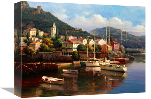 Global Gallery GCS-132432-1216-142 12 x 16 in. Village Cove Art Print 