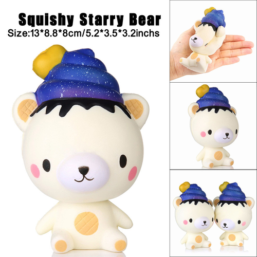 13cm Kawaii squishy  toy squishy Poo Starry Bear