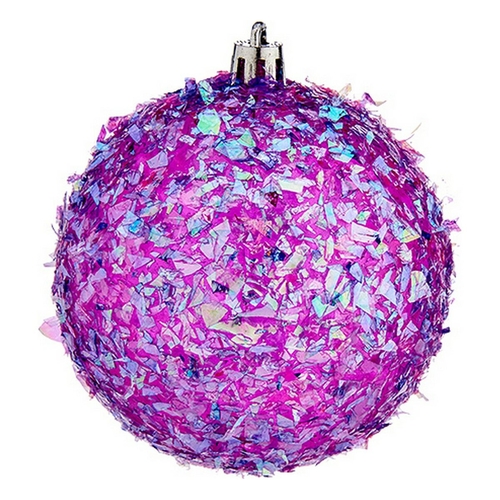 Christmas Baubles Ø 8 cm 6 Units Purple PVC