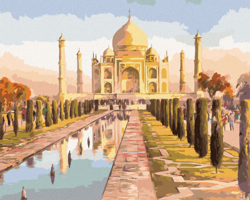 Paint by Numbers - TAJ MAHAL AND THE SUNRISE