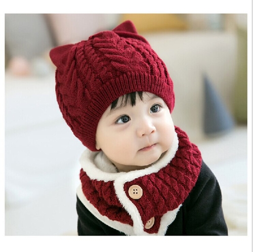 Toddler Kids Baby Boys Hat Knitted Winter Hooded