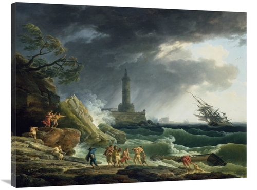 Global Gallery GCS-459981-3040-142 30 x 40 in. A Storm on A Mediterran