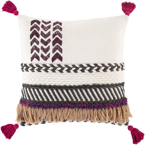Surya ZRI001-2020 20 x 20 in. Zuri Woven Pillow Cover - 100 Percent Co