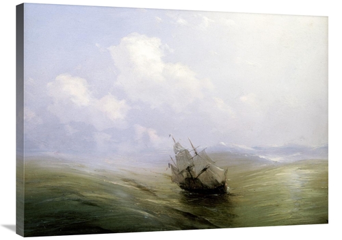 Global Gallery GCS-267623-36-142 36 in. A Sailing Boat in a Heavy Swel