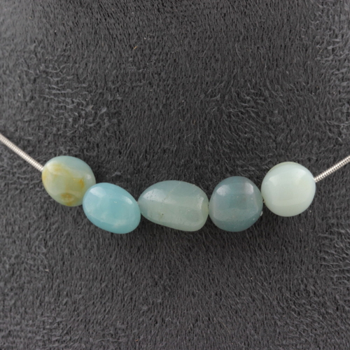 Amazonite from Brazil 5 beads necklace.