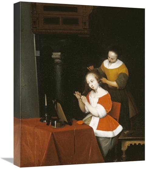 Global Gallery GCS-267379-22-142 22 in. A Young Lady Having Her Hair C