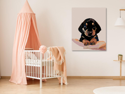 Paint by Numbers - SHORT-HAIRED DACHSHUND PUPPY