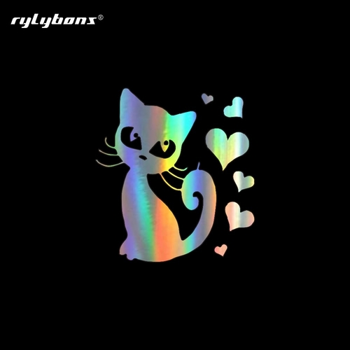 Rylybons 14.8*16.5CM DIY Car Sticker Funny Cat