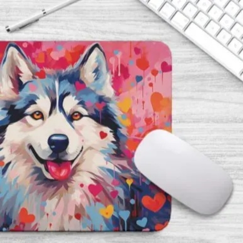 Main Sweetheart Dog Alaskan-Malamute Non-Slip Rubber Mousepad image
