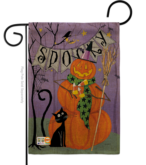 Breeze Decor BD-HO-G-112085-IP-DB-D-US18-WA 13 x 18.5 in. Spooky Pumpk