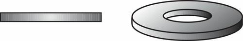Hillman 56356 0.5 in. Galvanized Steel USS Flat Washer, Pack of 50