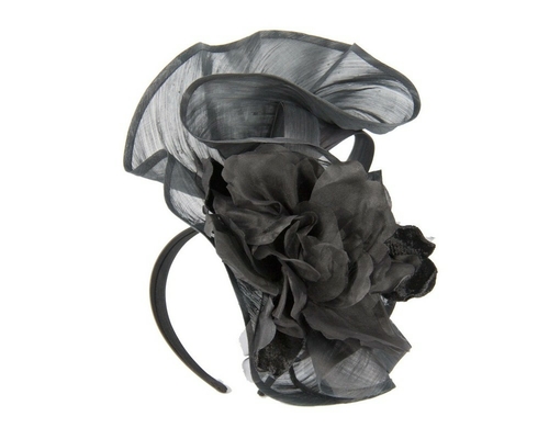 Bespoke large black fascinator