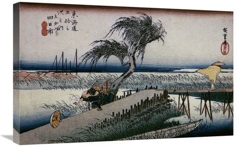 Global Gallery GCS-277995-30-142 30 in. Riverscene Art Print - Hiroshi