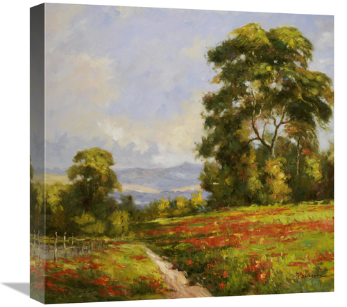 Global Gallery GCS-132503-1818-142 18 x 18 in. Home Trail Flowers Art 