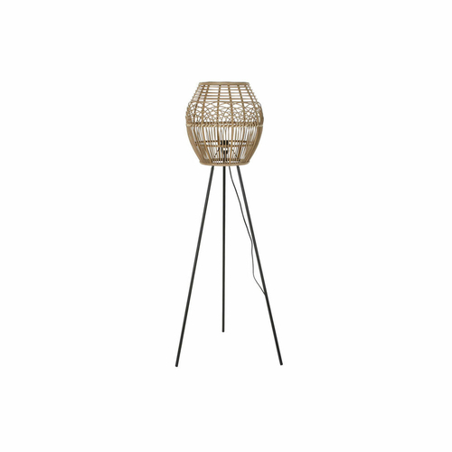 Floor Lamp DKD Home Decor Natural Black Metal Rattan 220 V 50 W 50 x