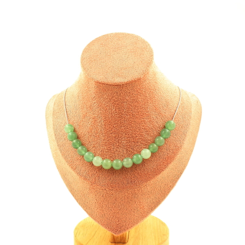 Aventurine 15 beads 8 mm necklace