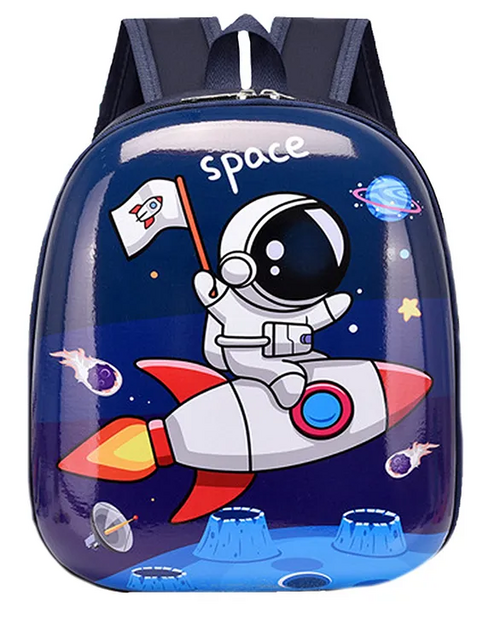 Children's School Bag Cartoon Backpack Astronaut Theme Blue
