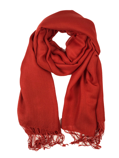 Red Modal Solid Scarf