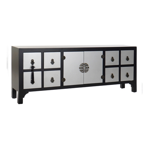 TV Table with Drawers DKD Home Decor Oriental MDF Wood (130 x 24 x 51