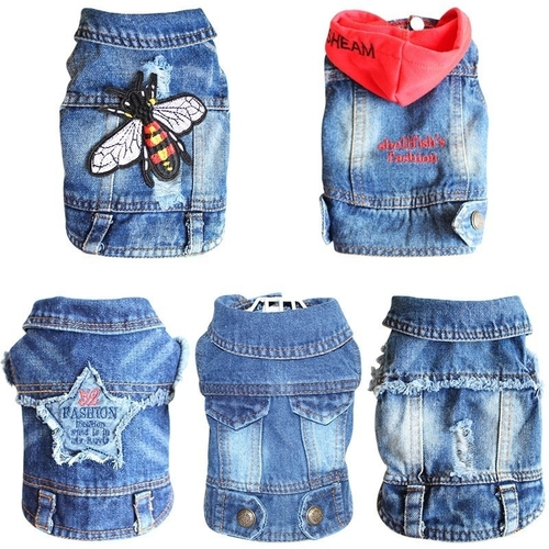 Cat Dog Clothes Denim jacket Pet Puppy Dog